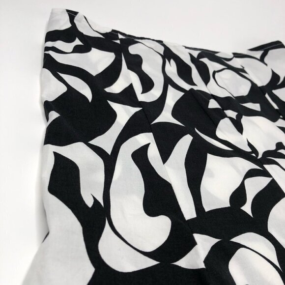 CARAMELU Black & White Abstract Swirl Flared Girly Summer Skirt SIZE 9/10 - Picture 4 of 13